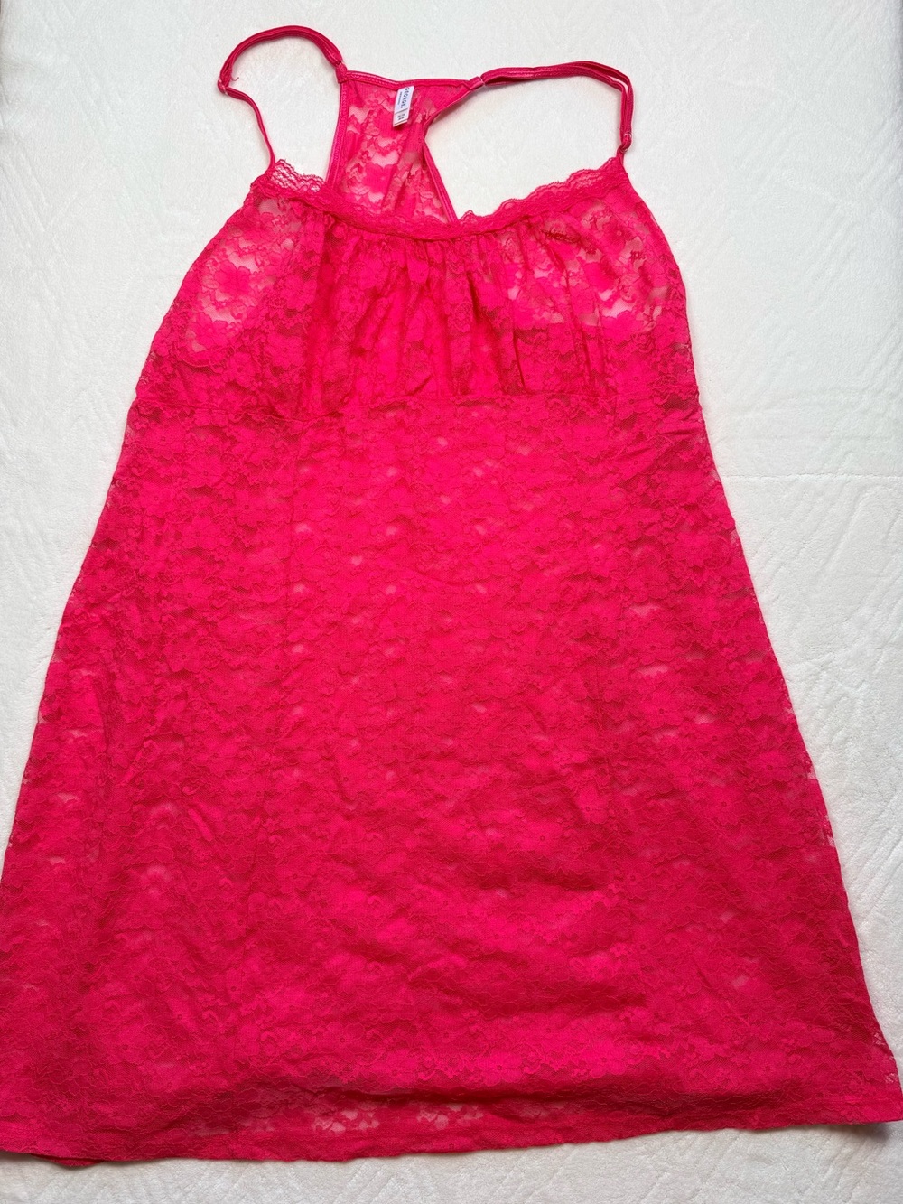 George lace nightgown Womens 2XL (18-20)  babydoll magenta pink Intimate Lingere